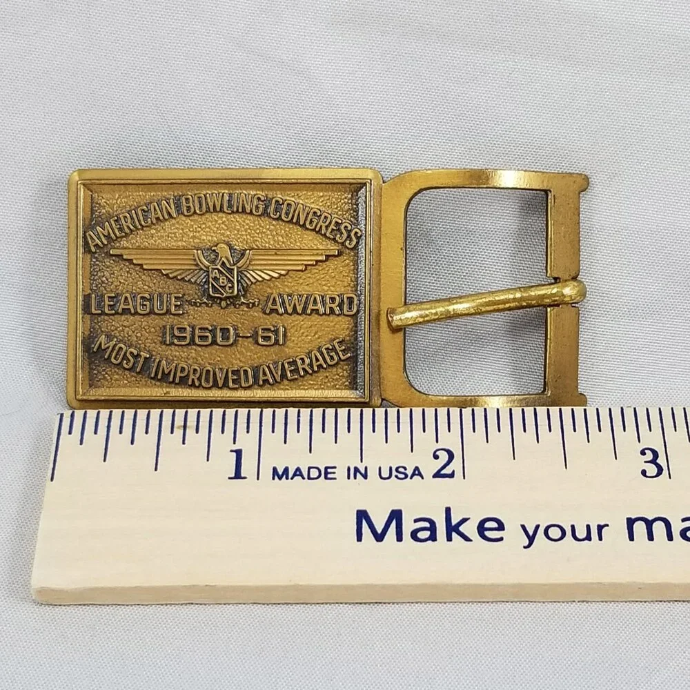 Belt Buckle American Bowling Congress League Award 1960 - 1961 Most Improved Ave